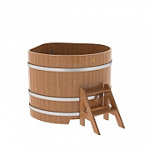 Купель угловая из дуба BentWood 1,19х1,19